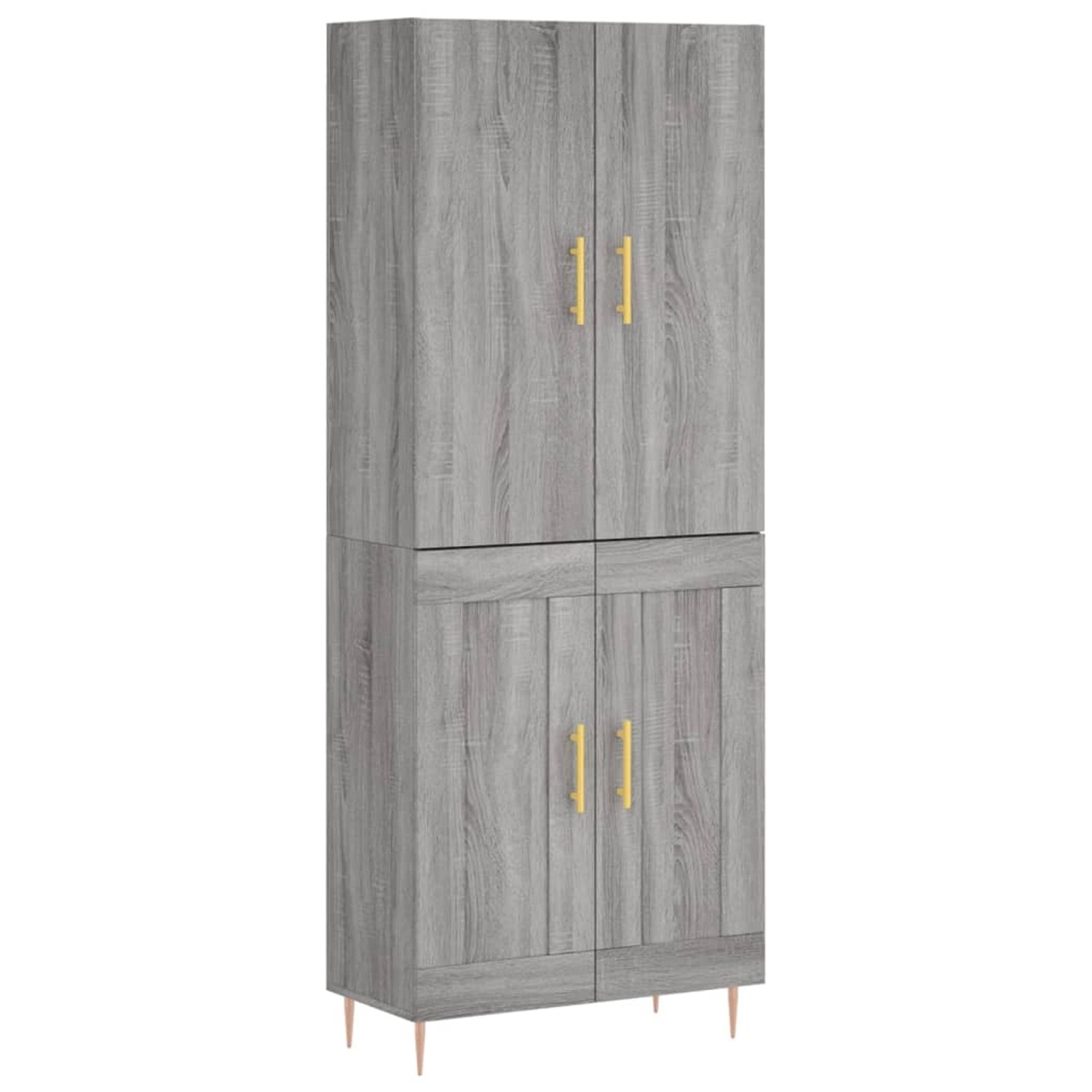 vidaXL Highboard Grau Sonoma 69,5x34x180 cm Holzwerkstoff 3195785 günstig online kaufen