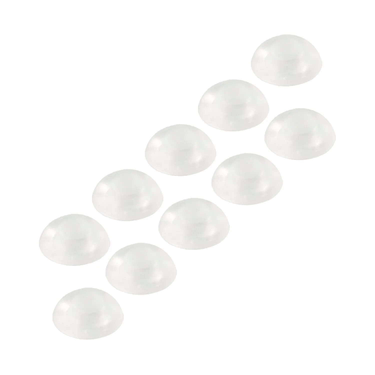 vasalat Set Wand-Türstopper Selbstklebend Ø 32 mm H 12 mm Transparent 10 Stück