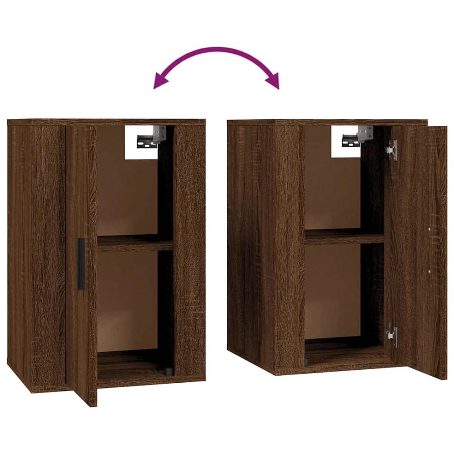VidaXL 2-tlg. TV-Schrank-Set Braun Eichen-Optik Holzwerkstoff 10