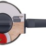 Fackelmann Kochtopf Statement, 16 cm, mit Stiel und Glasdeckel. Keramikbeschichtung, geeignet für alle Herdarten.
