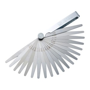 LUX Fühlerlehre Comfort mit 20 Blättern zur Messung von 0,05 bis 1 mm.