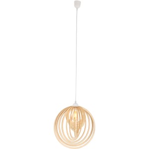 Näve Pendelleuchte Armella, Ø 40cm, Holzdesign. Höhenverstellbare Hängelampe für E27 Leuchtmittel (exklusive).