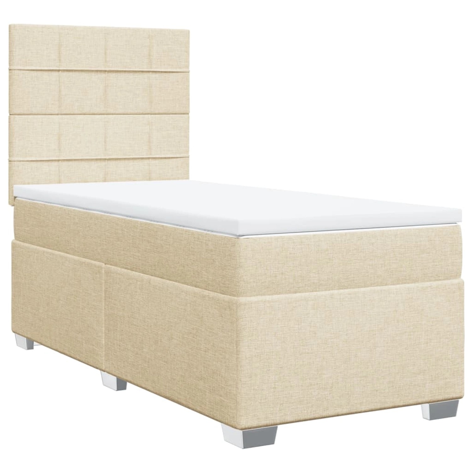 vidaXL Boxspringbett mit Matratze Creme 80x200 cm Stoff 3290320 günstig online kaufen