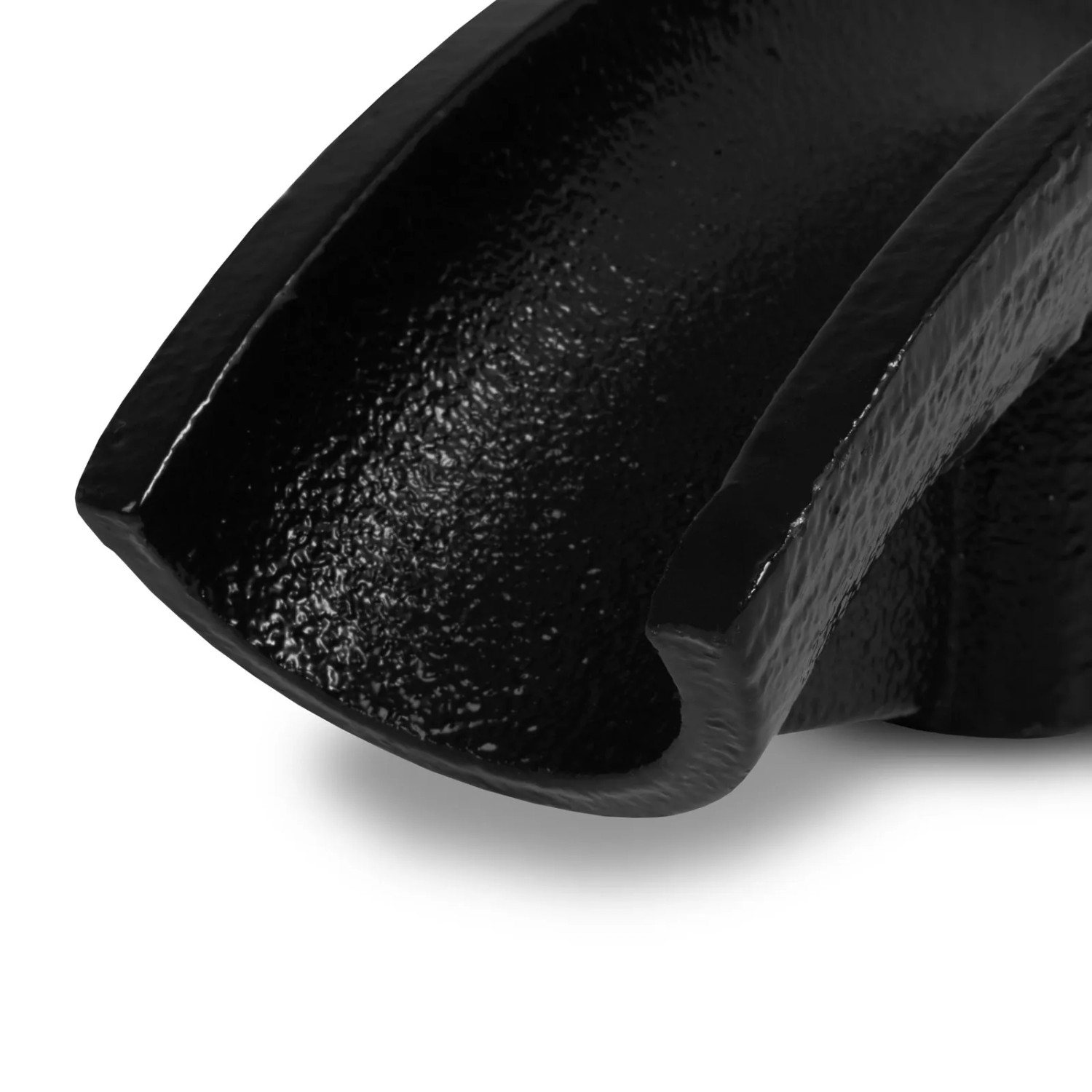 Detailaufnahme: Schwarzes 2 Zoll Druckstück für Rohrbiegemaschine, Gusseisen, Rohrbearbeitung.