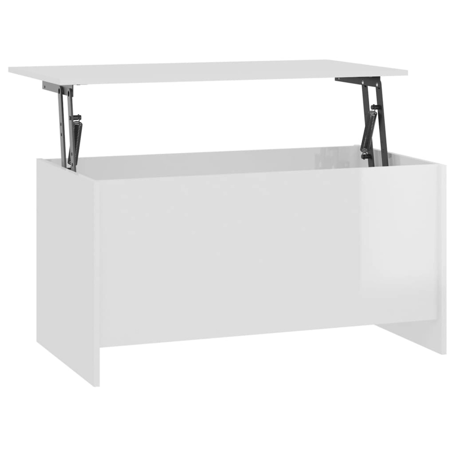 vidaXL Couchtisch Hochglanz-Weiß 102x55,5x52,5 cm Holzwerkstoff 809671