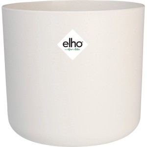 Weißer, runder Elho Blumentopf B.For Soft (Ø 29,5 cm) aus recyceltem Kunststoff für den Innenbereich.