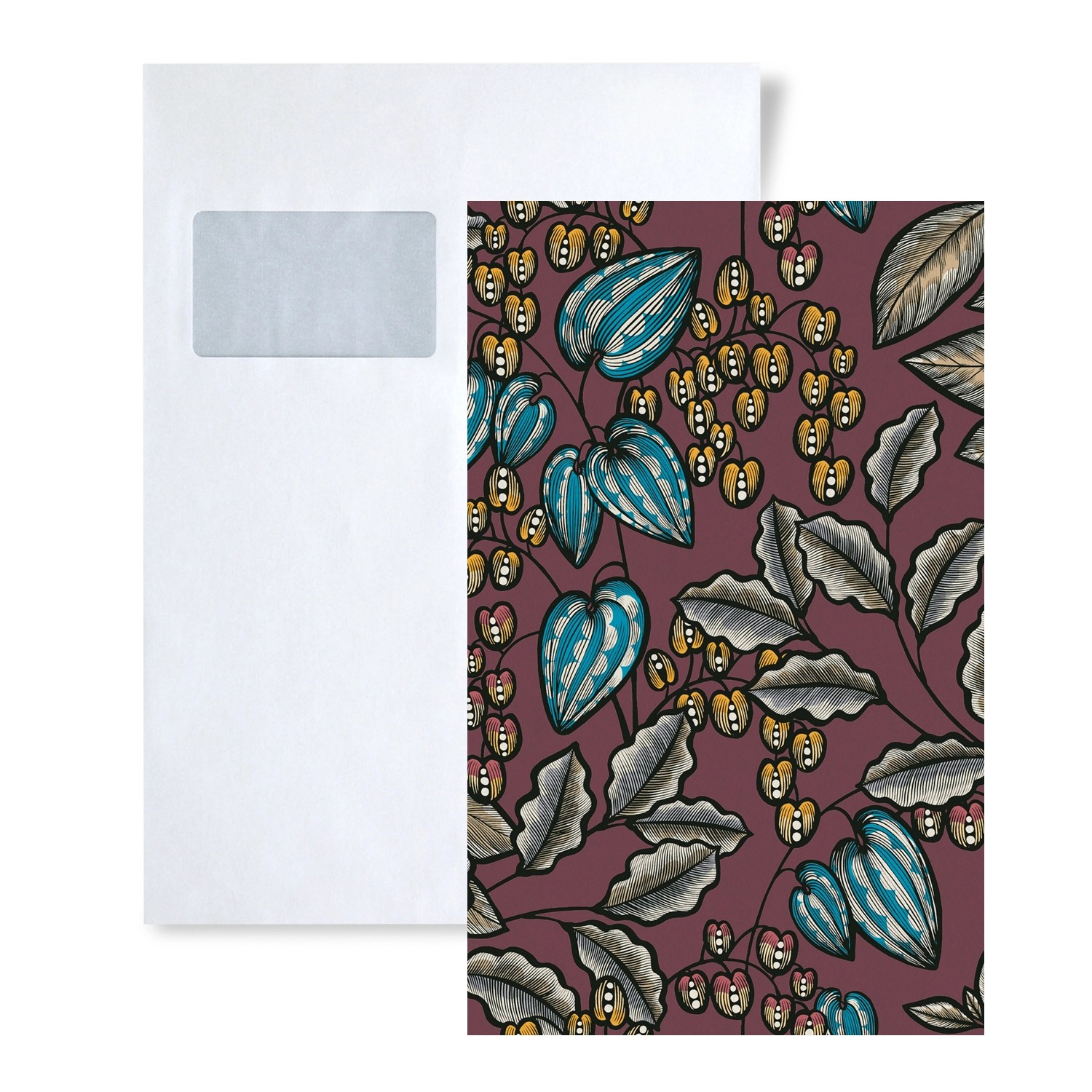 PROFHOME 1 MUSTERSTÜCK S-377546-GU DIN A4 MUSTER der Floral Tapete günstig online kaufen
