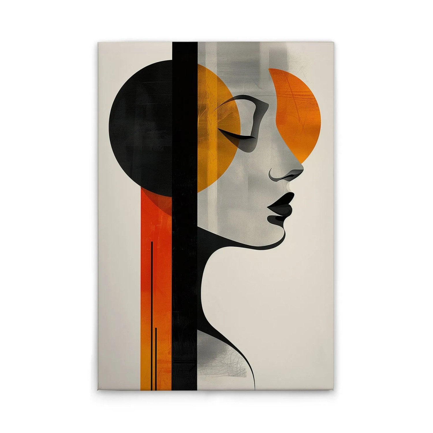 Tadessi Leinwandbild - M1-No.52079 - Frau mit Formen - 30 x 45 cm - Querformat