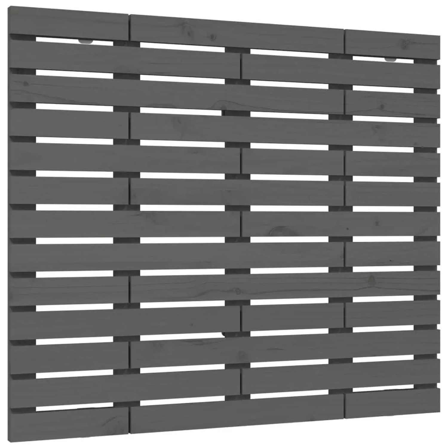 vidaXL Wand-Kopfteil Grau 96x3x91,5 cm Massivholz Kiefer 824675