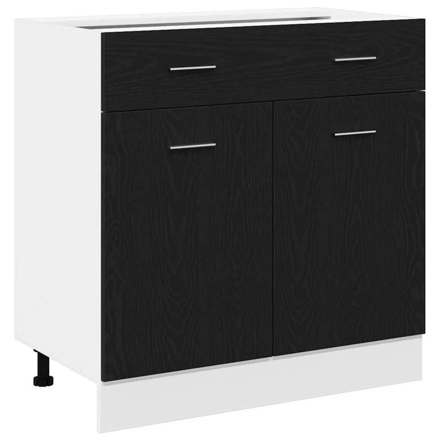 vidaXL Hängeschrank mit Regal Schwarz Eichen-Optik 80 x 31 x 81,5 cm 863277 günstig online kaufen