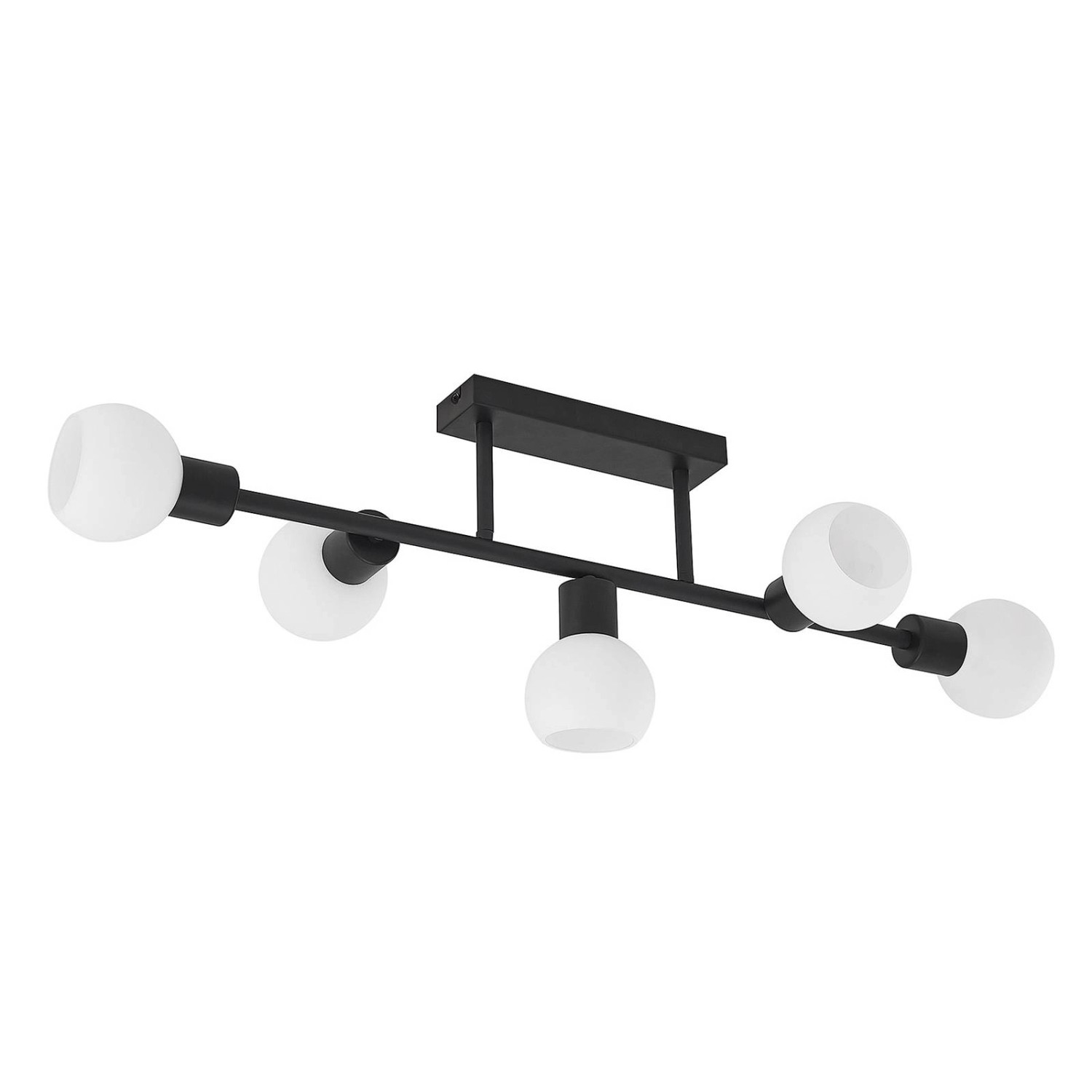 Lindby Deckenlampe Biscala 9627867 Modern in Schwarz aus Metall 5-flammig E14 Wohnzimmerleuchte