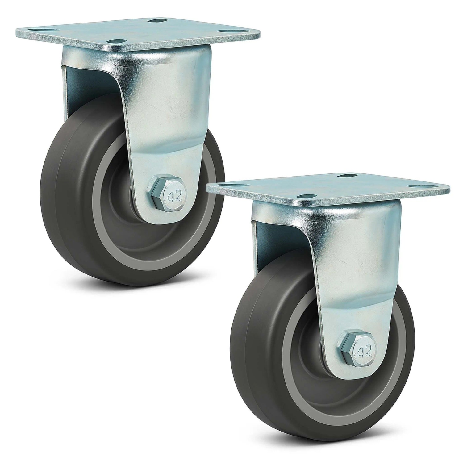 Wiltec Bockrollen Set 2X Transportrolle 75Mm Kunststoffrad 75Kg Laufrolle