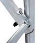 Detailaufnahme: Krause Alu-Fahrgerüst ProTec, Verbindungselement und Aluminiumstreben im Fokus.