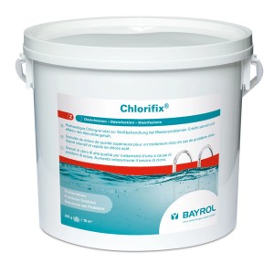 Bayrol Chlorifix 5 kg im Eimer: Chlorgranulat zur Pool Desinfektion.