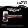 Halder Simplex Schonhammer Ø 60 mm Gummi Schwarz   Superplastik mit Standfuß Kurzer Stiel mit Tempergussgehäuse_5
