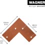 Wagner Möbelbein Hairpin, 710 mm, Pearl Brass, L-förmige Montageplatte mit Bohrlöchern.
