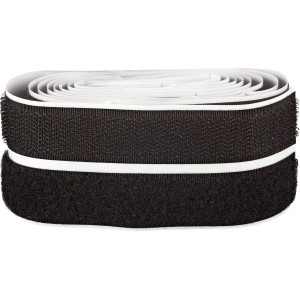 Fix-o-moll Klettband, selbstklebend, schwarz, 60cm Rolle für Haushalt, Büro und Basteln.