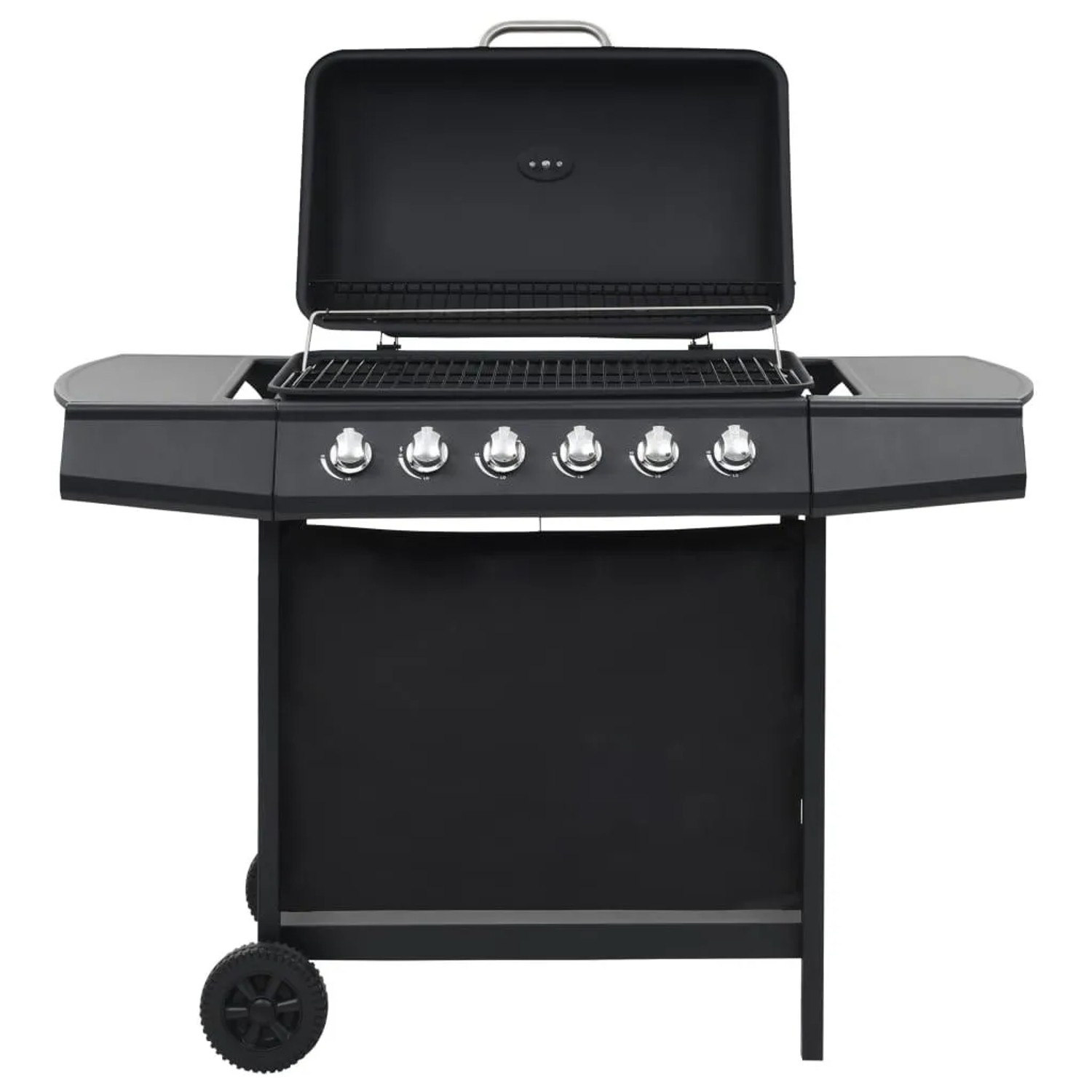 vidaXL Gasgrill mit 6 Flammen Stahl Schwarz 44281