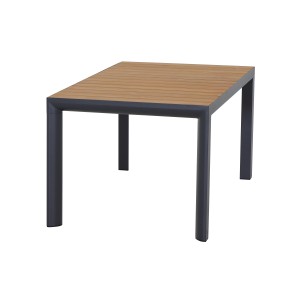 Rechteckiger Siena Garden Gartentisch Silva aus Teakholz, 90x140 cm, mit Aluminiumgestell.