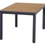 Rechteckiger Siena Garden Gartentisch Silva aus Teakholz, 90x140 cm, mit Aluminiumgestell.