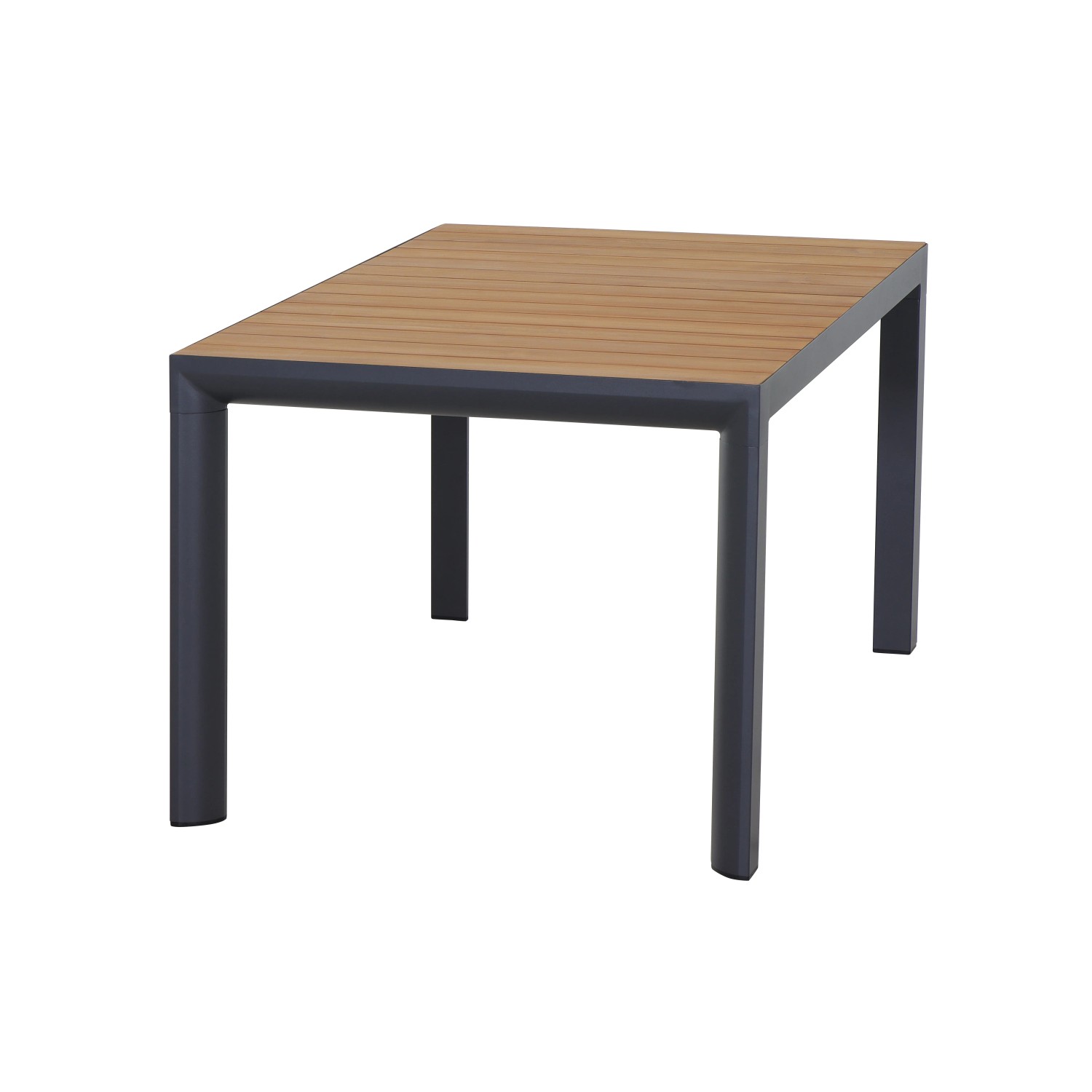 Rechteckiger Siena Garden Gartentisch Silva aus Teakholz, 90x140 cm, mit Aluminiumgestell.