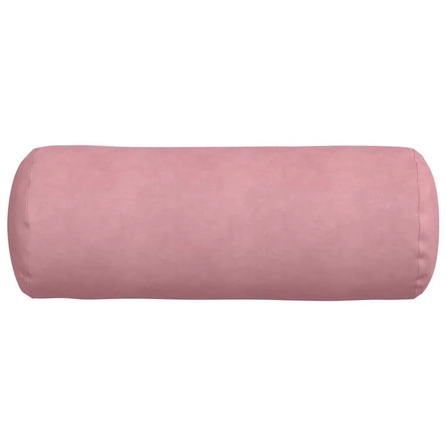 Rosa Bolsterkissen (2 Stk.) aus Cordstoff, Ø 25x70 cm. Dekokissen für Wohnzimmer & Schlafzimmer.