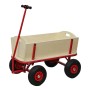 Profi Bollerwagen BOLLY, rot, mit Holzaufbau und Luftbereifung, Traglast 150kg.