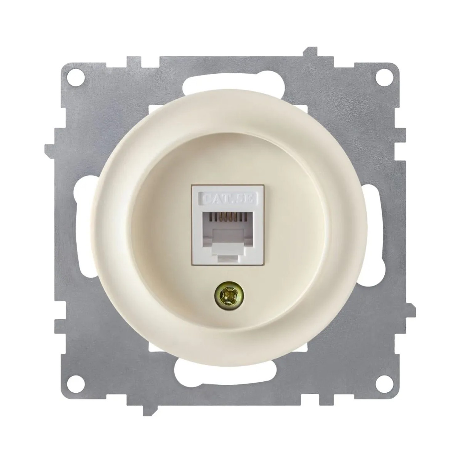 OneKeyElectro Daten Anschlussdose Netzwerkdose 1xRJ45 CAT5e Unterputz ohne Rahmen Beige