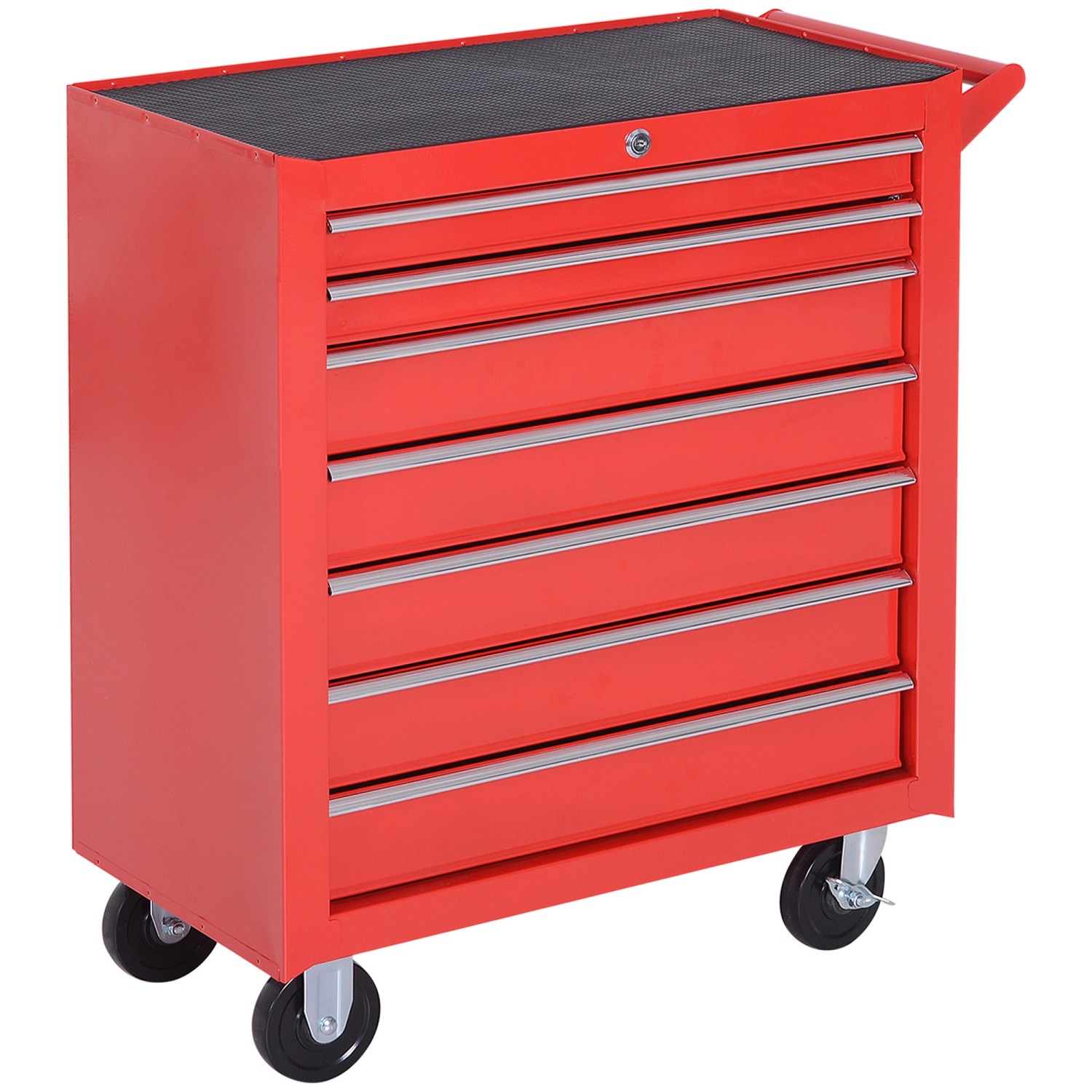 DURHAND Werkstattwagen Werkzeugwagen Stahl Rot 69L x 33B x 75Hcm günstig online kaufen