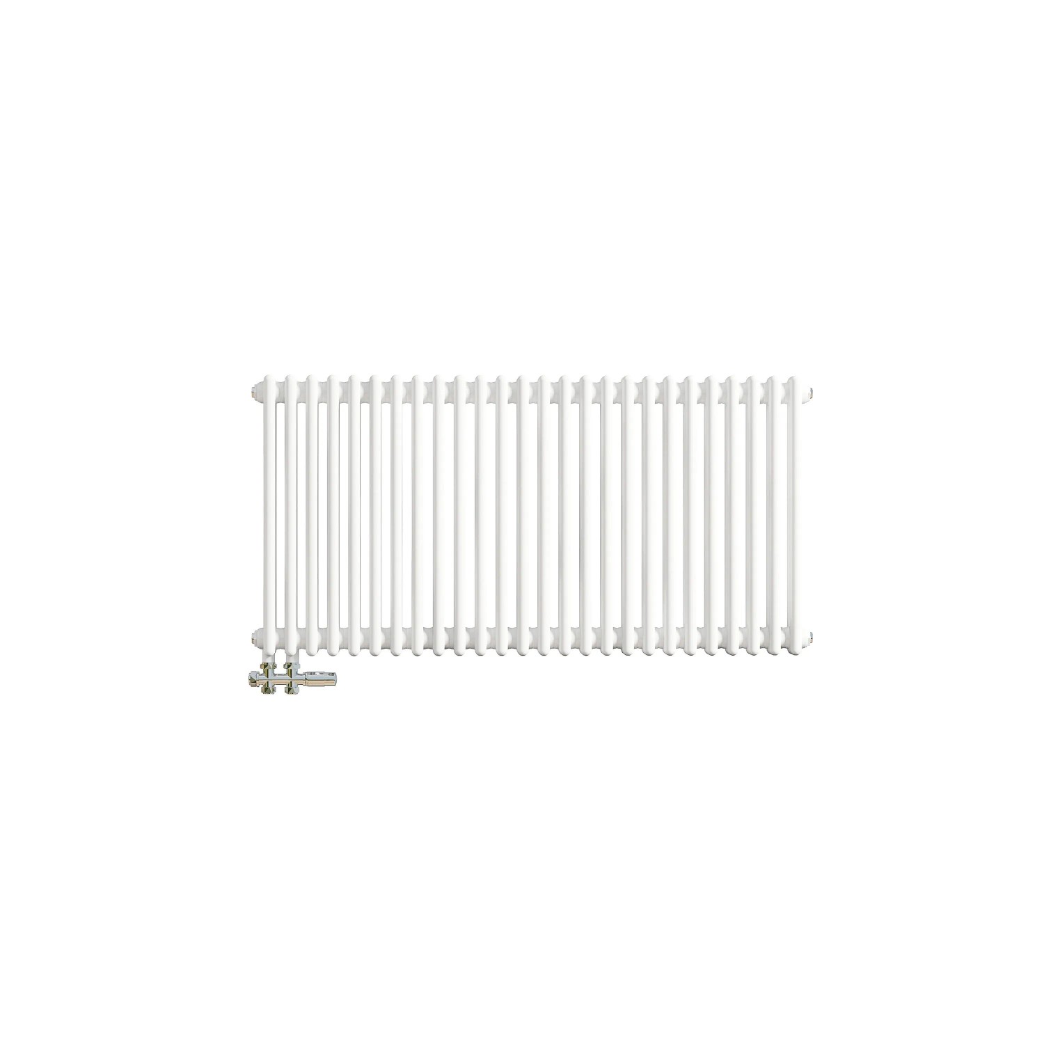 AICA Traditioneller Gusseisenstil 2 Spalten Heizkörper 600 x 1190 mm Weiß 1322W