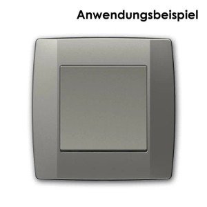 TEM LOGIQ Rahmen BOLD 1-Fach in Titan, aus mattem Kunststoff. Für Schalterprogramme, horizontal/vertikal montierbar.