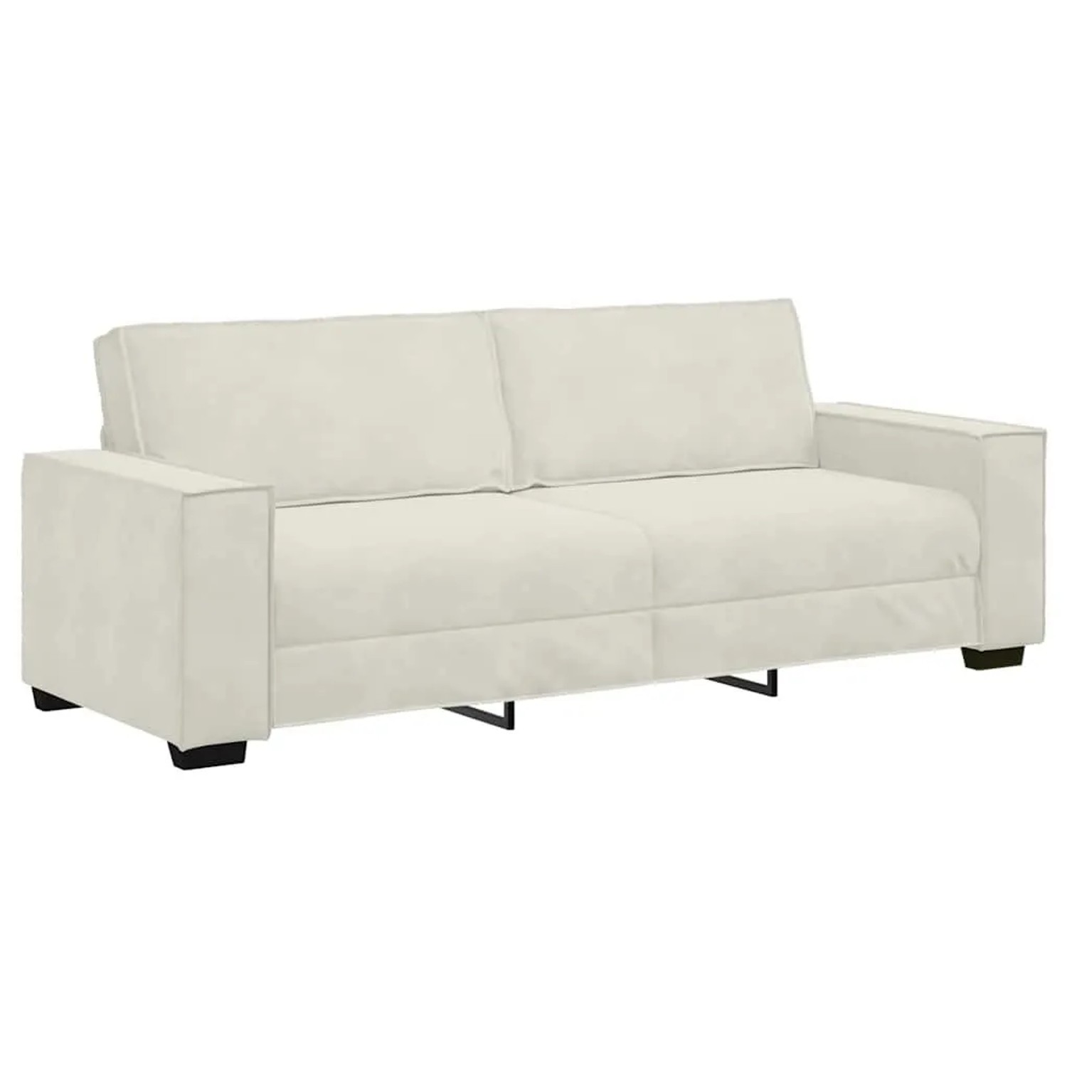 vidaXL 3-Sitzer-Sofa Creme 180 cm Samt 4105038 günstig online kaufen
