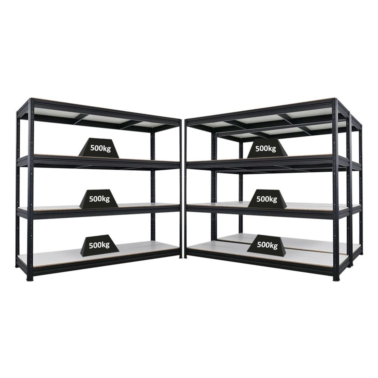 PROREGAL Mega Deal 3x Schwerlastregal Dino HxBxT 180x200x60cm 4 Melamin-Ebe günstig online kaufen