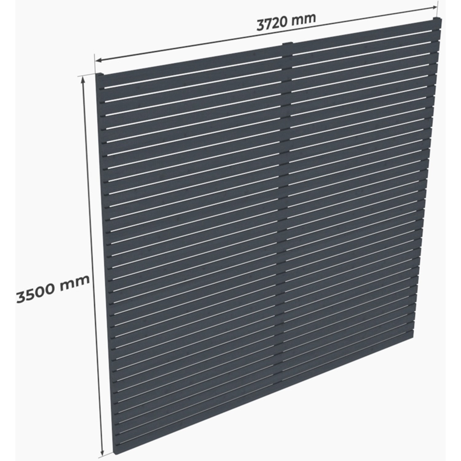 Holzbrüder Carport-Rückwand Ralf Fichte 350 cm x 372 cm Anthrazitgrau günstig online kaufen