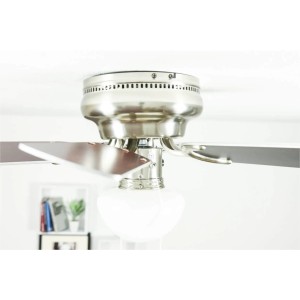 WESTINGHOUSE Deckenventilator Petite Nickel, 76 cm, mit Leuchte und Zugketten.