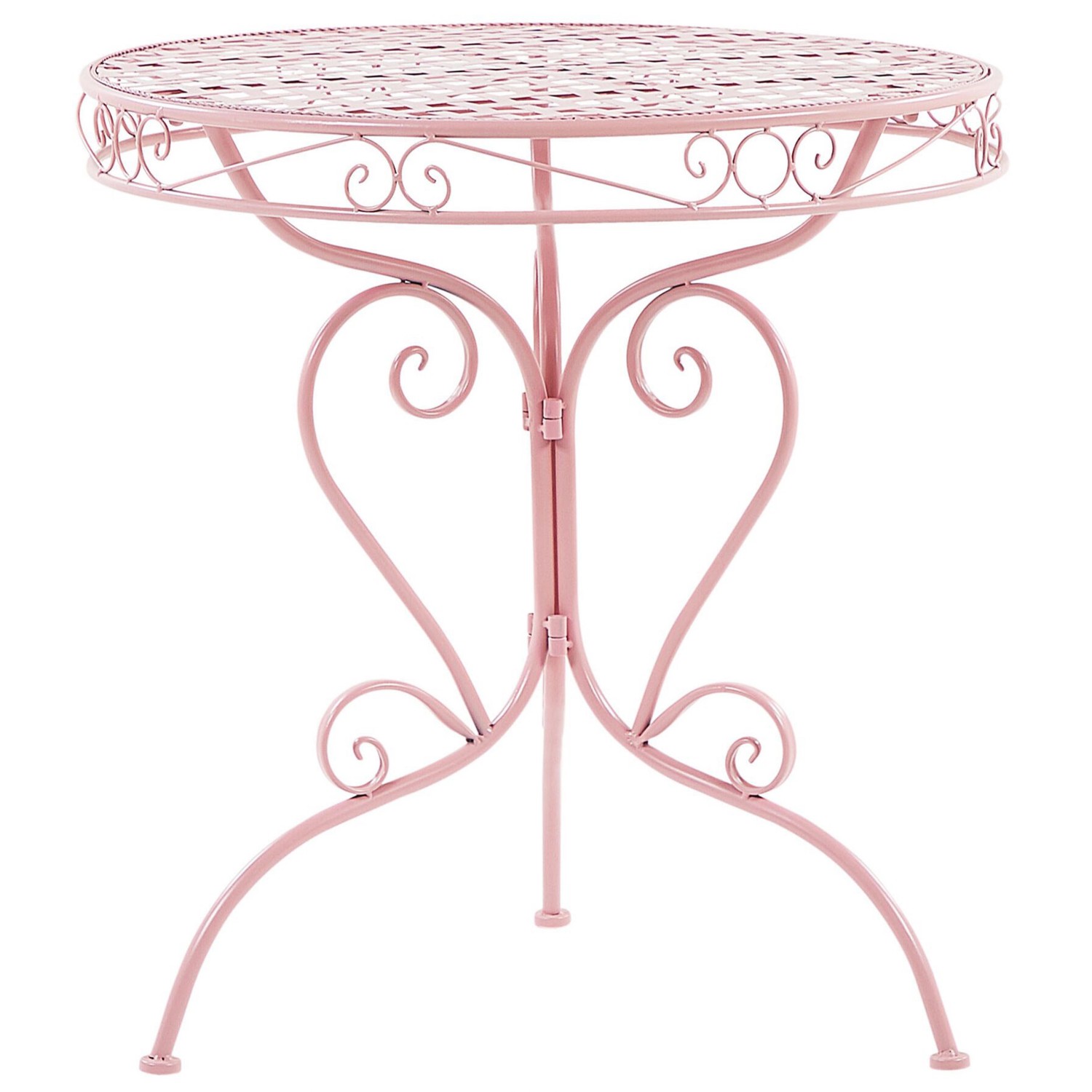 Beliani Runder Tisch ALBINIA Rosa 70x70x74 günstig online kaufen