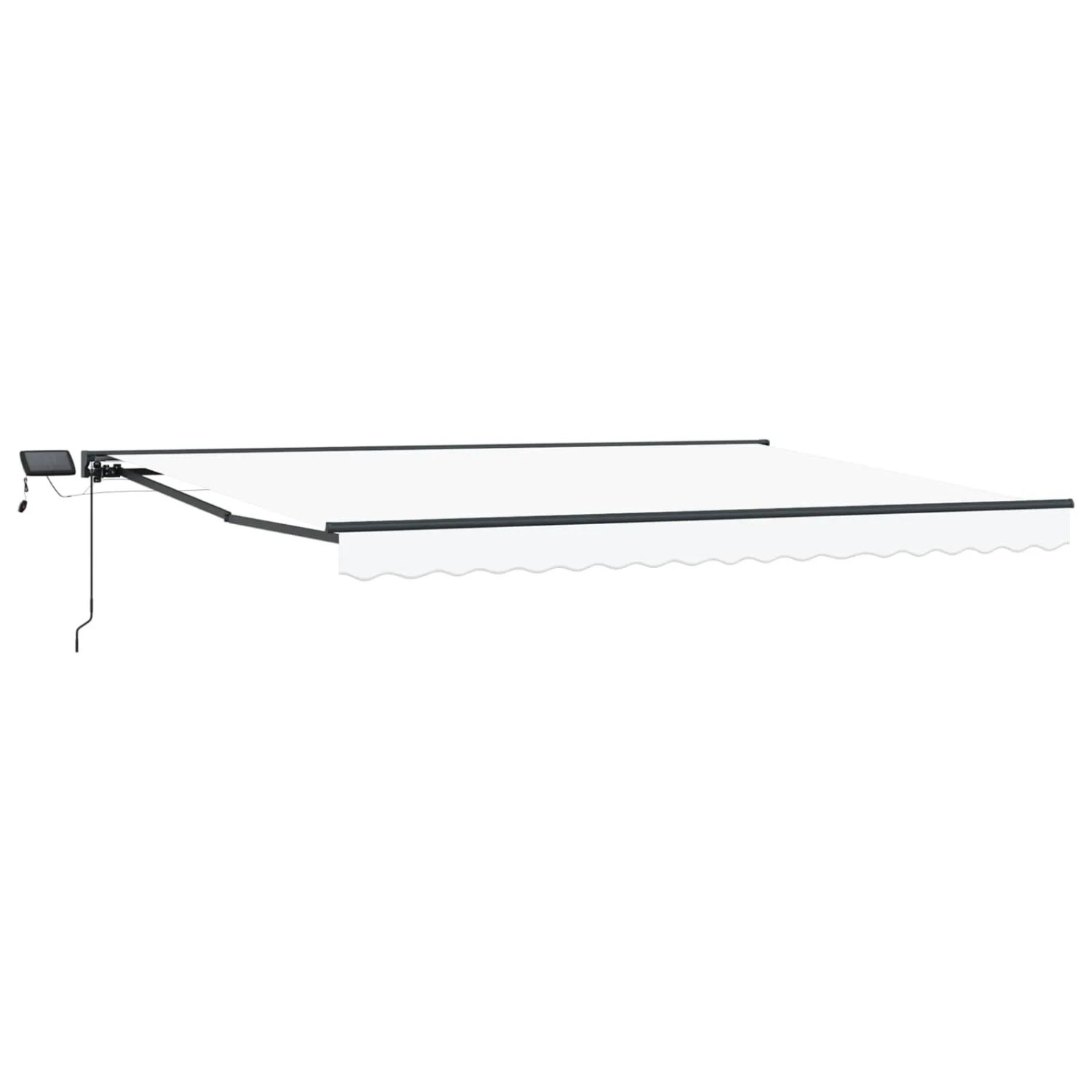vidaXL Manueller Markisenrahmen mit LEDs Weiß 4 x 3,5 m 3420871