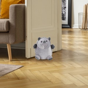 Relaxdays Türstopper Igel Polyester Grau Schwer 19,5 cm x 16 cm x 15 cm 0,9 kg
