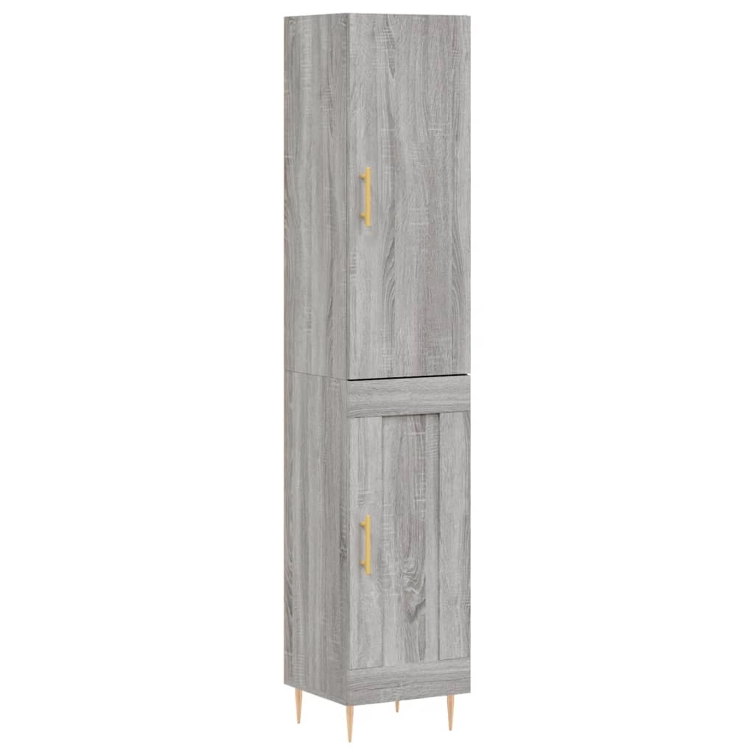 vidaXL Highboard Grau Sonoma 34,5x34x180 cm Holzwerkstoff 3199103 günstig online kaufen