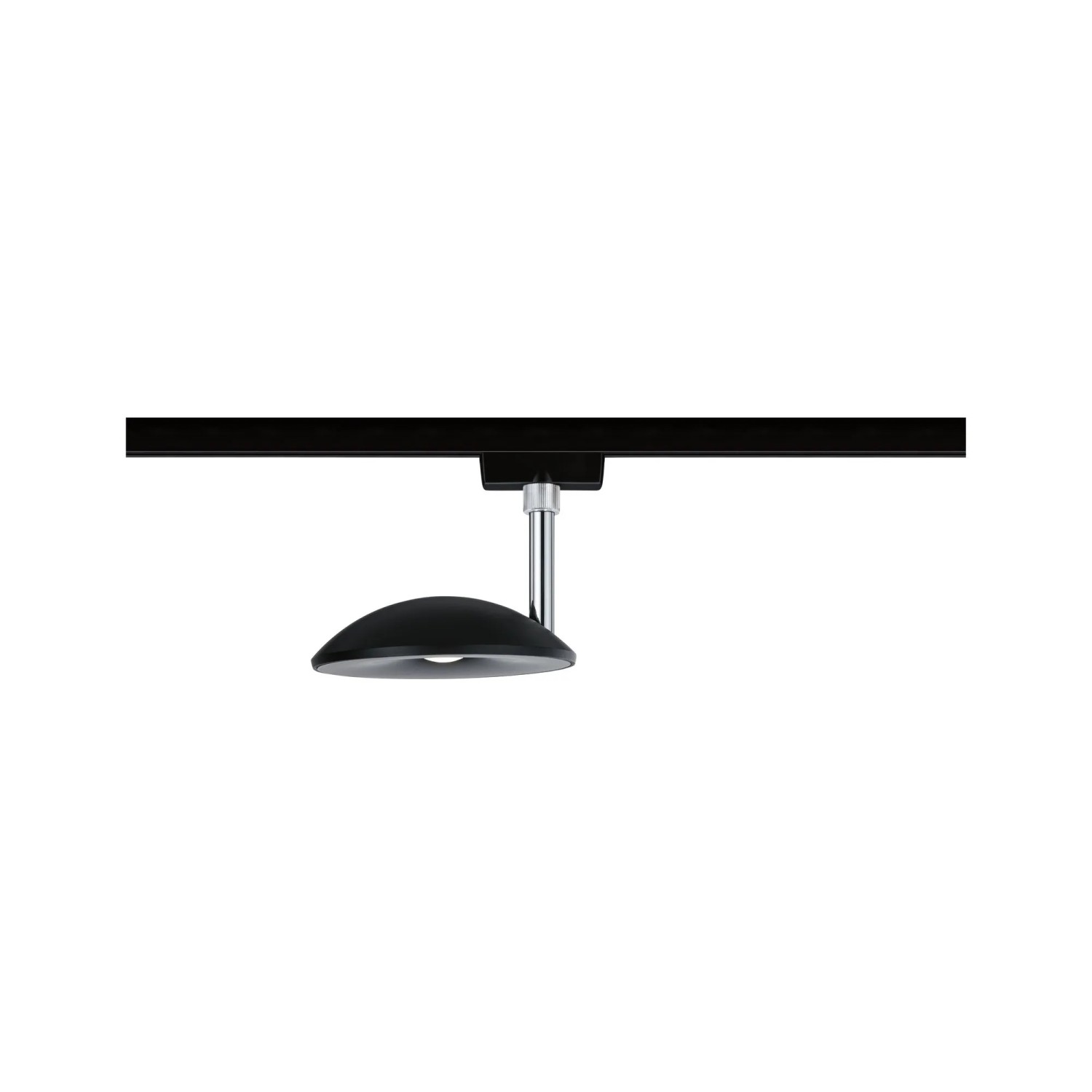 Paulmann URail LED-Spot Sphere, schwarz matt/Chrom, 7,4W, 2700K. Für URail Schienensysteme.