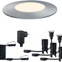 Paulmann Plug&Shine Starter-Set mit 3 Mini LED Bodeneinbaustrahlern und Zubehör für Außenbeleuchtung.