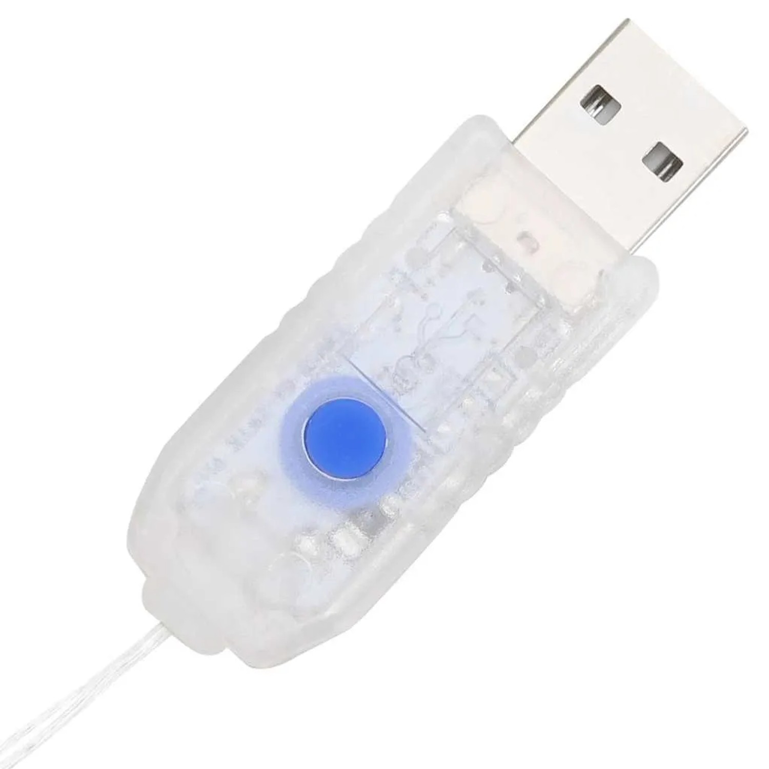 Detailaufnahme USB-Stecker für vidaXL Kranz mit 150 LEDs, Warmweiß