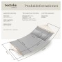 Tectake Hängematte Eden Mit Spreitzstäben  Für 2 Personen Strapazierfähiger Stoff  325 x 150 x 2 50 cm Hellgrau_6