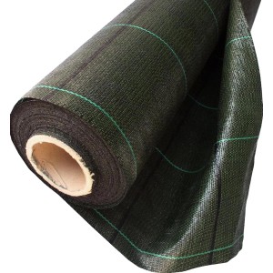 Rolle Unkrautblocker Folie, 1,5 m x 100 m, aus Polypropylen (PP) Gewebe.