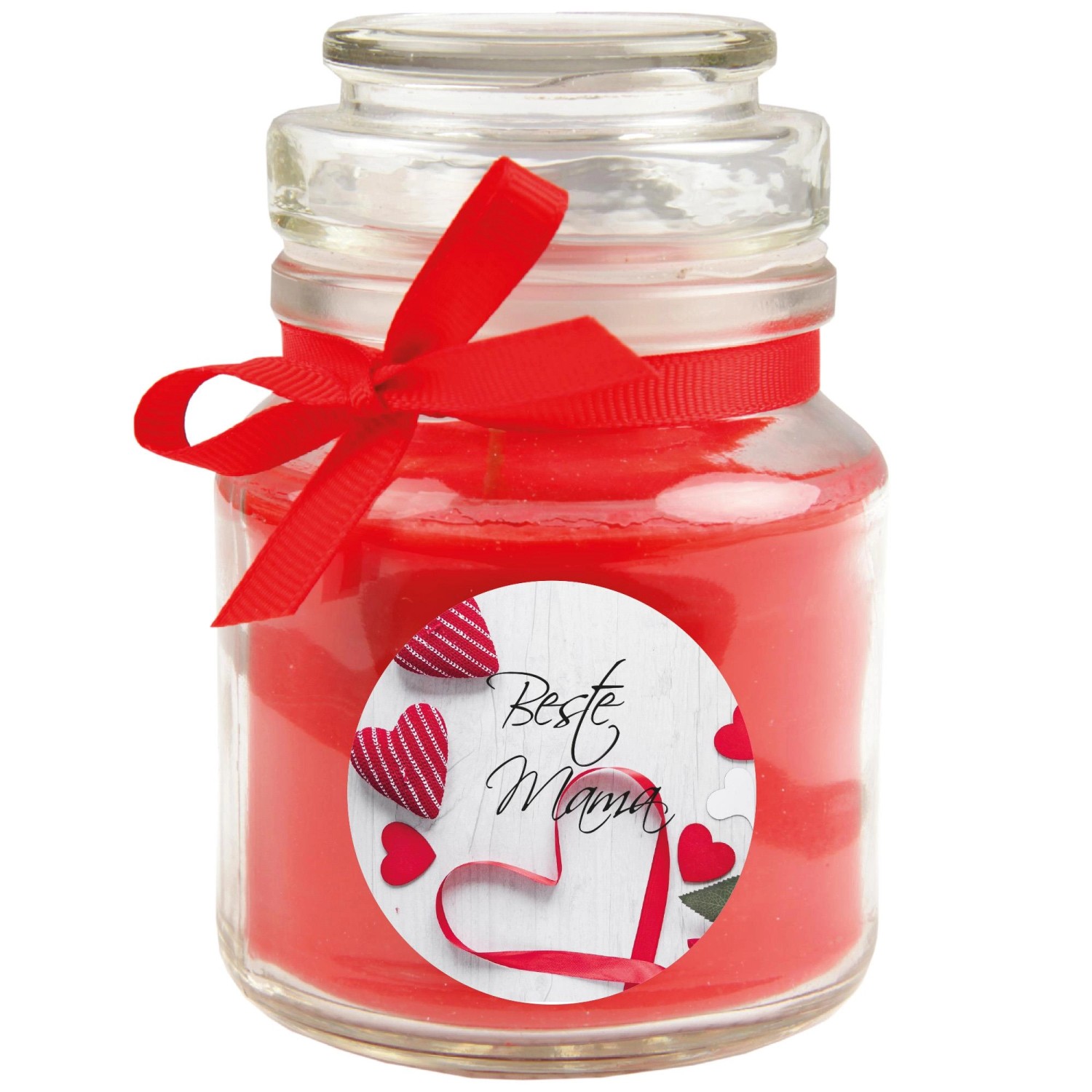 HS Candle Duftkerze & Bonbon Glas Muttertag Rose Rot günstig online kaufen