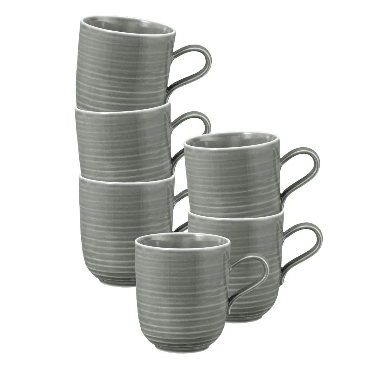 Seltmann Weiden Terra Kaffeebecher 400 ml 6er Set Perlgrau