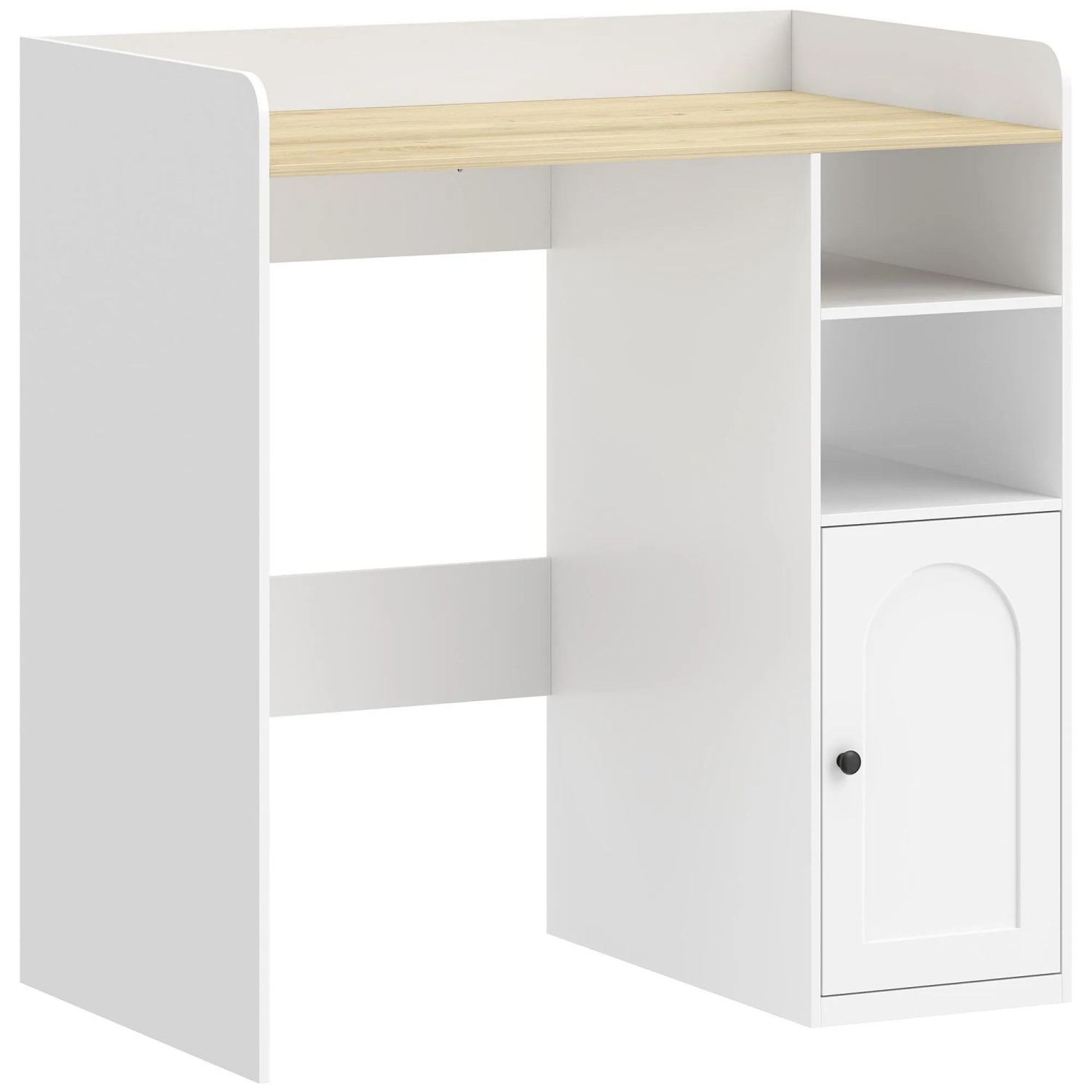 HOMCOM Over Washing Machine Cabinet MDF 93,5L x 60B x 100H cm Weiß+Natur