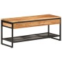 vidaXL Schuhbank 110x35x45 cm Massivholz Akazie und Eisen 372744