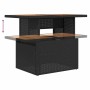 vidaXL Garten Essgruppe, 5-tlg, schwarz-braun, mit ausziehbarem Tisch.