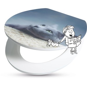 baliv WC-Sitz Piorini mit Katzen-Motiv und Absenkautomatik.